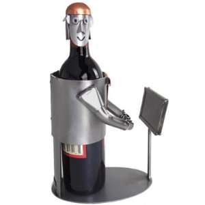    Video Gamer Wine Bottle Holder H&K Steel Sculpture