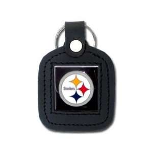  PITTSBURGH STEELERS OFFICIAL LOGO LEATHER KEYCHAIN Sports 