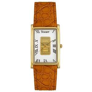  Stauer Mens G31404GS Light Brown Leather Watch Watches