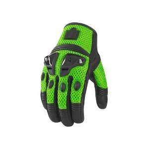    ICON JUSTICE MESH TEXTILE STREET GLOVES GREEN SM Automotive