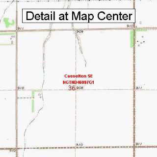USGS Topographic Quadrangle Map   Casselton SE, North Dakota (Folded 