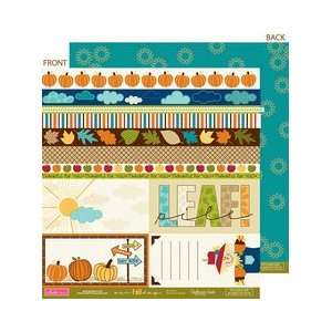  One Fall Day Double Sided Journaling Paper 12X12 Borders 