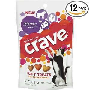 Crave Cat Treats Holy Cow, Beef, Cheddar and Milk, 2.1 Ounce (Pack of 