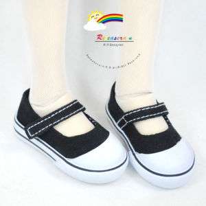 SD Dollfie Doll Shoes Mary Jane Canvas Sneakers Black  