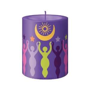  Candle, La Vela, Purple Solstice, Designer Decorated 