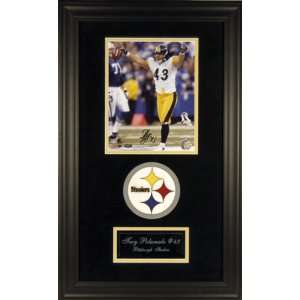  Autographed Troy Polamalu Picture   FRAMED 