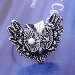 Fashion Adjustable Ring,Leaves Of Owl Shape Size 8  
