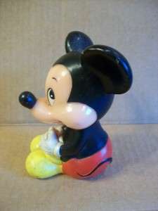 Vintage Sitting Mickey Mouse Squeaky Toy  
