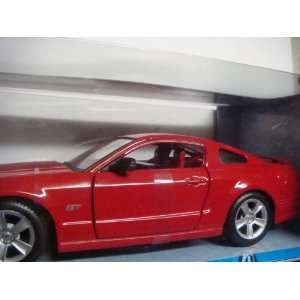 Diecast Open Hood & Door 06 Stang Red   Rubber Wrapped Wheels   Scale 