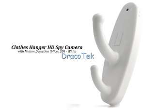 Clothes Hanger HD Spy Camera DVR with Motion Detection White 4GB
