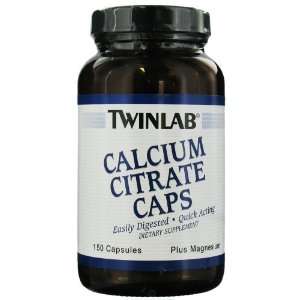  TwinLab Minerals Calcium Citrate 250 capsules Health 