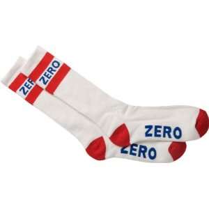  Zero Army Knee Socks   White/Red   Single Pair Sports 