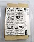 Retired Stampin Up Rubber Stamp Set LOTS OF THOUGHTS Ch