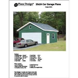   24 Two Cars Garage Project Plans  Design #52024