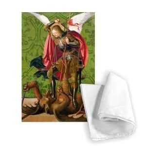  St. Michael Killing the Dragon (oil on   Tea Towel 100% 