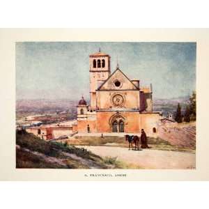 Color Print Church Assisi Italy Umbria Basilica San Francesco Francis 