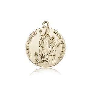  14kt Gold St. Hubert of Liege Medal Jewelry