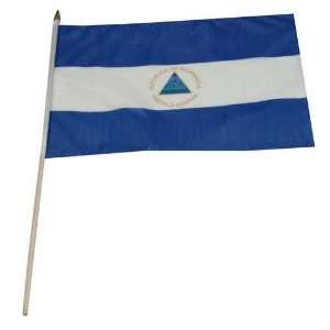  Nicaragua Flag 12 x 18 inch Patio, Lawn & Garden