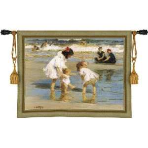  Children Playing At The Seashore by Edward Henry 