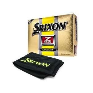  Srixon Z Star 2 Tour Yellow Golf Balls w/Free Tour Towel 