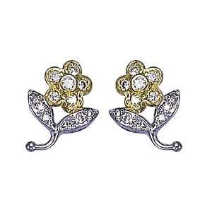   Mini Daisy Leaf Earrings (0.20 ct.tw.) Evyatar Rabbani Jewelry