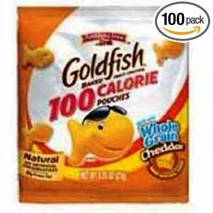 PEPPERIDGE FARM 100 Calorie Whole Grain Cheddar Goldfish, 100 Count 