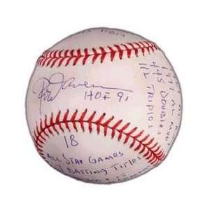  Rod Carew Signed StatBall Baseball w/15 Inscriptions 