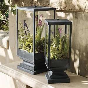  Zinc Terrarium   Large (11 1/4 sq. x 25 3/4H, 21 lbs 