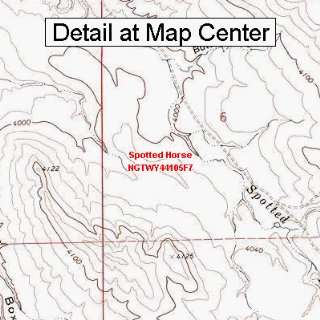  USGS Topographic Quadrangle Map   Spotted Horse, Wyoming 