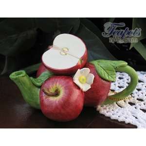 Country Apples Mini Ceramic Teapot 