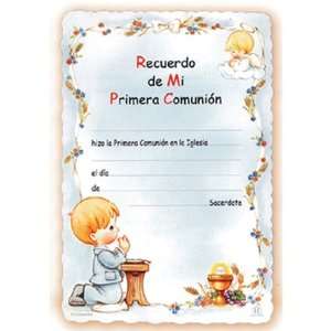  100 First Communion Boy Certificados in Spanish 7 x 10.5 