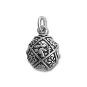  Easter Egg Sterling Silver Charm Arts, Crafts & Sewing