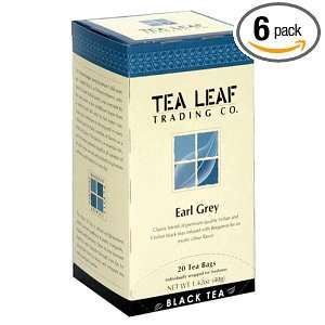 Tea Leaf Trading Company Earl Grey Tea, 20 Count Bags (Pack of 6)