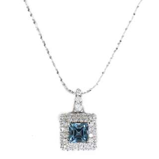   Topaz in London Blue .925 Sterling Silver Pendant with 43 Sparkling CZ