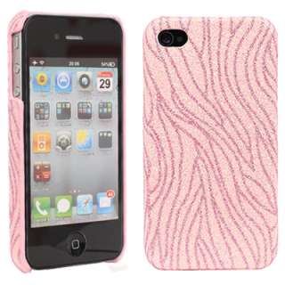 iPhone4G SPARKLING PINK Shiny Bling Glitter Hard Phone Case Protector 