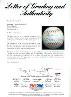 MICKEY MANTLE & YOGI BERRA SIGNED BASEBALL BALL PSA/DNA  