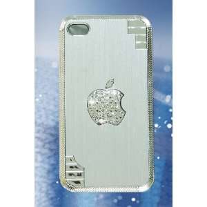  1x Luxury Designer Bling Crystal Case Silver Trim Apple for Iphone 