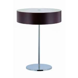   Bosco Table Lamp, Chrome with Dark Walnut Shade