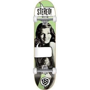  Stereo Speechless Complete Skateboard   7.5 Green W/Raw 