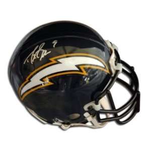  Drew Brees Signed Chargers Mini Helmet 