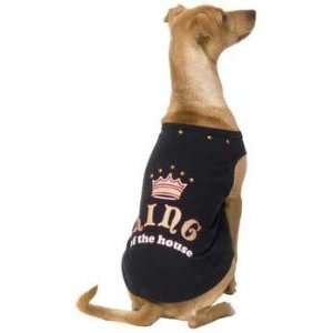   Pet Ethical King Of The House Dog Tee Black   Small