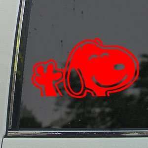   Decal CHARLIE BROWN PEANUTS Window Red Sticker Arts, Crafts & Sewing