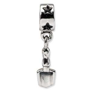    925 Sterling Silver Spade Shovel Charm Dangle Bead Jewelry