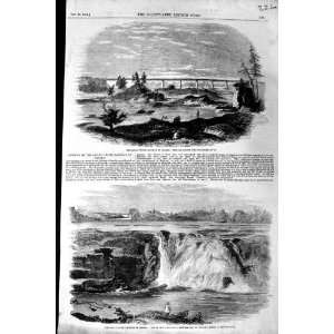  1856 RAILWAY CANADA CHAUDIERE RIVER CHESHIRE BRIDGE