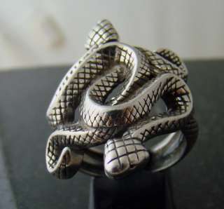 Natural Born Killers snake ring silver plated size 11  