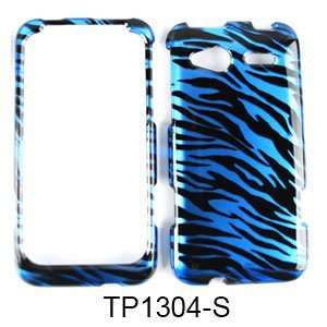  HTC ADR6330 Rhyme Blue Black Zebra 2D Design Snap on Case 