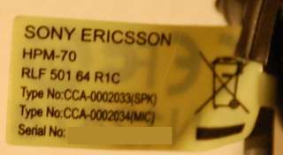 Sony Ericsson Genuine OEM HPM 70 Headset W810i NEW  