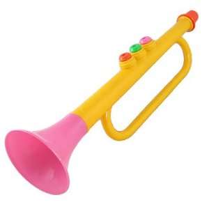   Yellow Magenta Trumpet Horn Sound Toy for Children Toys & Games