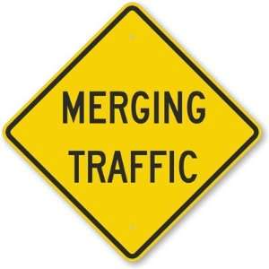  Merging Traffic High Intensity Grade Sign, 24 x 24 
