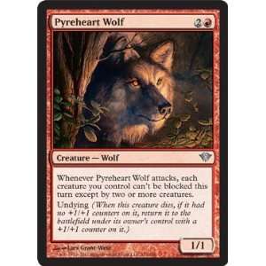   Magic the Gathering   Pyreheart Wolf   Dark Ascension Toys & Games